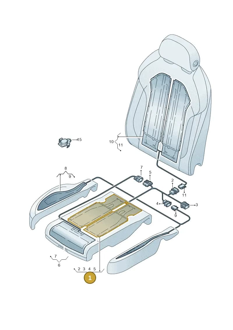 8W0963555E — Audi RS4 Avant (2017-2025) diagram 849963020, position 1