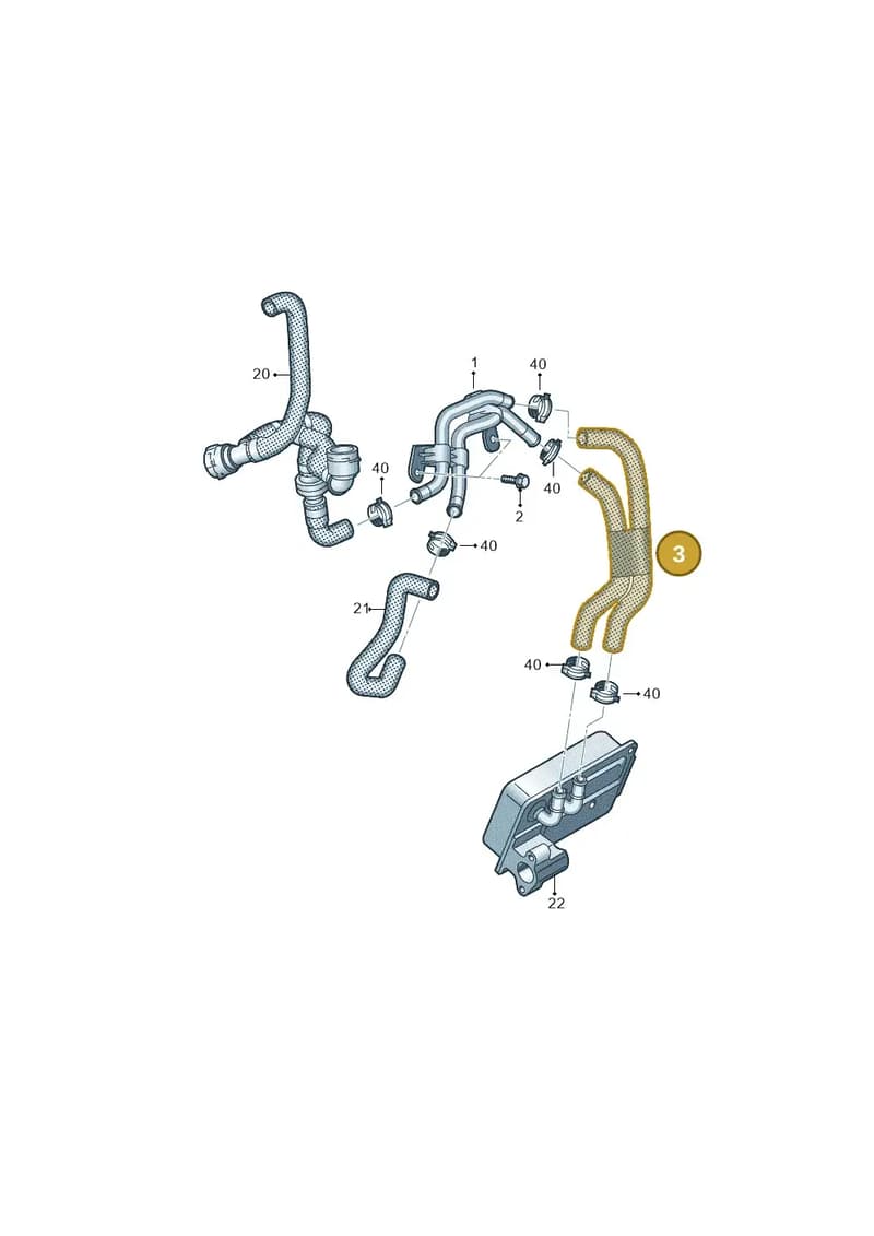 8W0965567D — Audi A5 Sportback (2016-2025) diagram 849121240, position 3