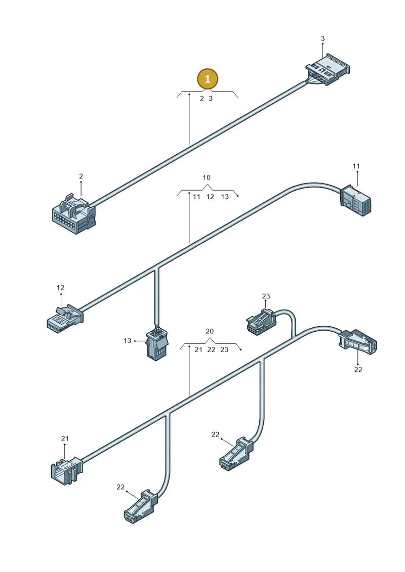8W0971100 — Audi RS4 Avant (2017-2025) diagram 849972300, position 1