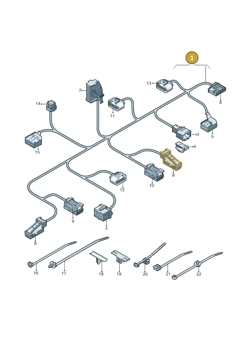8W0971366DA — Audi A4 (2015-2025) diagram 849972140, position 1