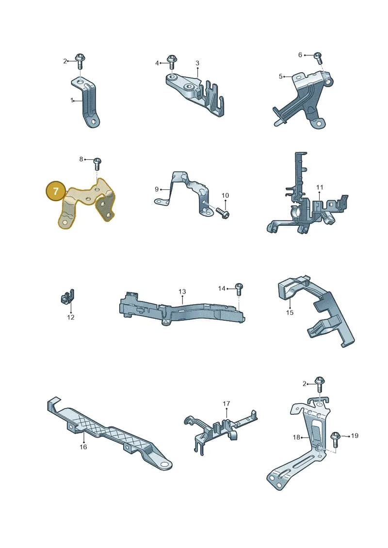 8W0971502AE — Audi A7 Sportback (2018-2025) diagram 435971010, position 7