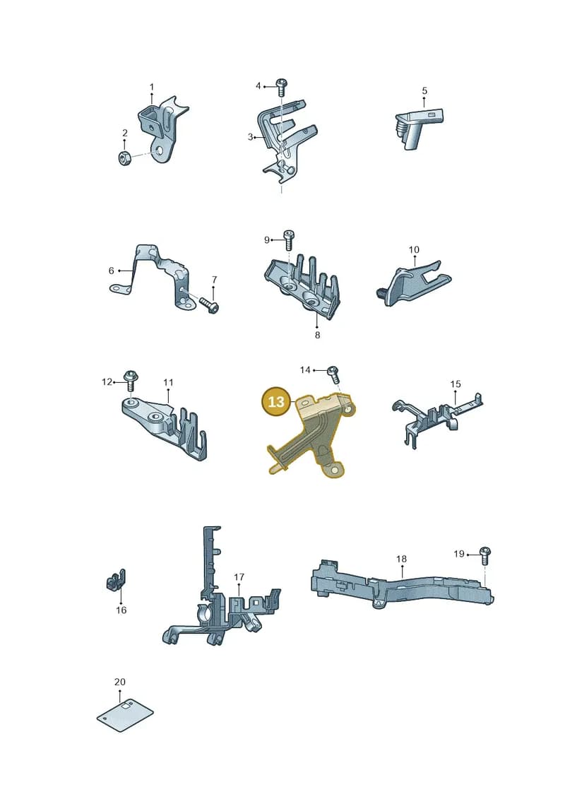 8W0971502AE — Audi A5 Sportback (2016-2025) diagram 849971010, position 13