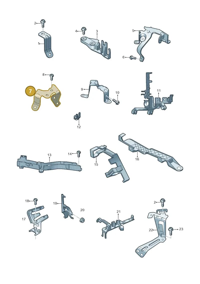 8W0971502AE — Audi A6 (2018-2025) diagram 430971010, position 7