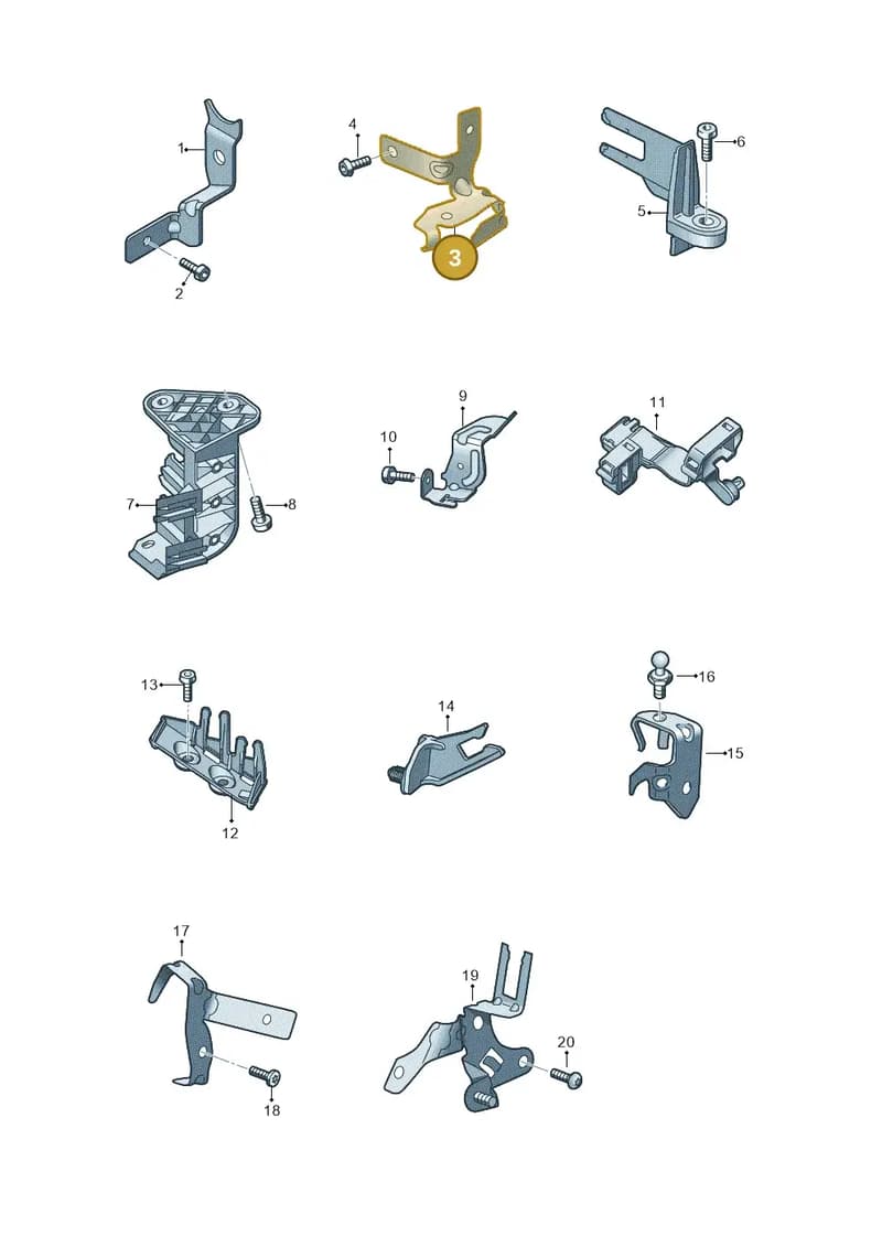 8W0971502H — Audi A4 (2015-2025) diagram 849971000, position 3