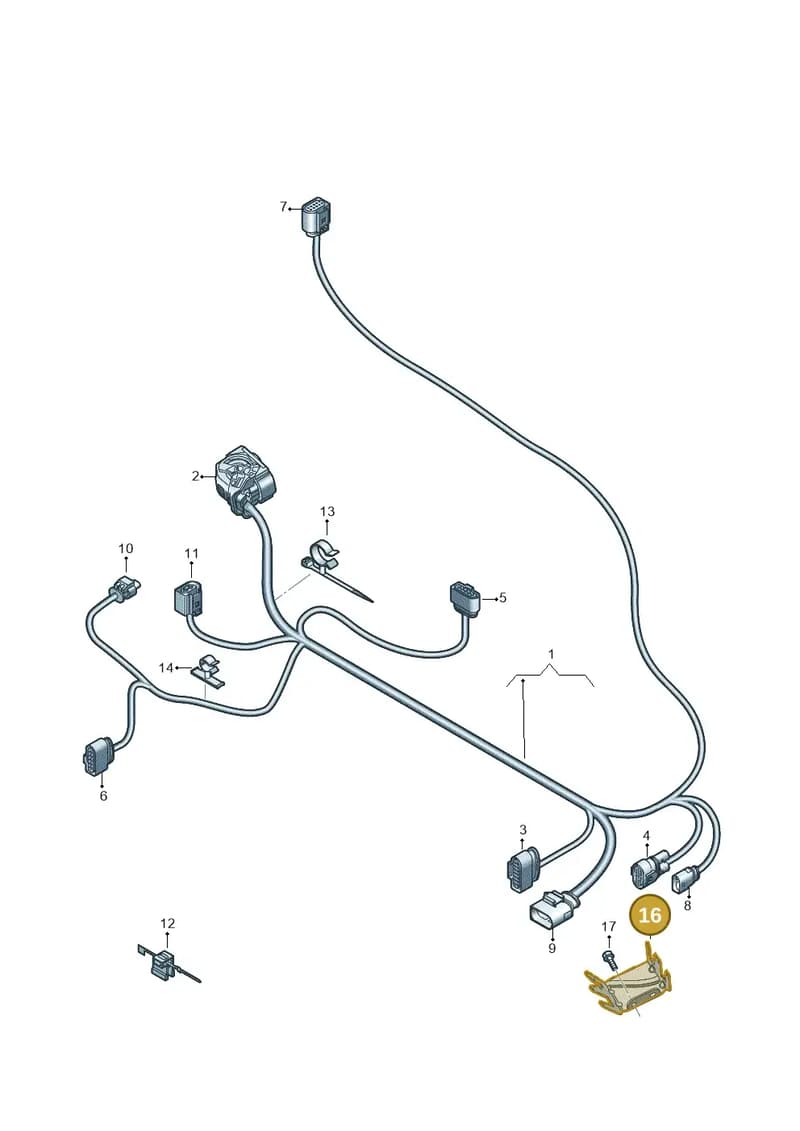 8W0971502S — Audi A6 (2018-2025) diagram 896971067, position 16