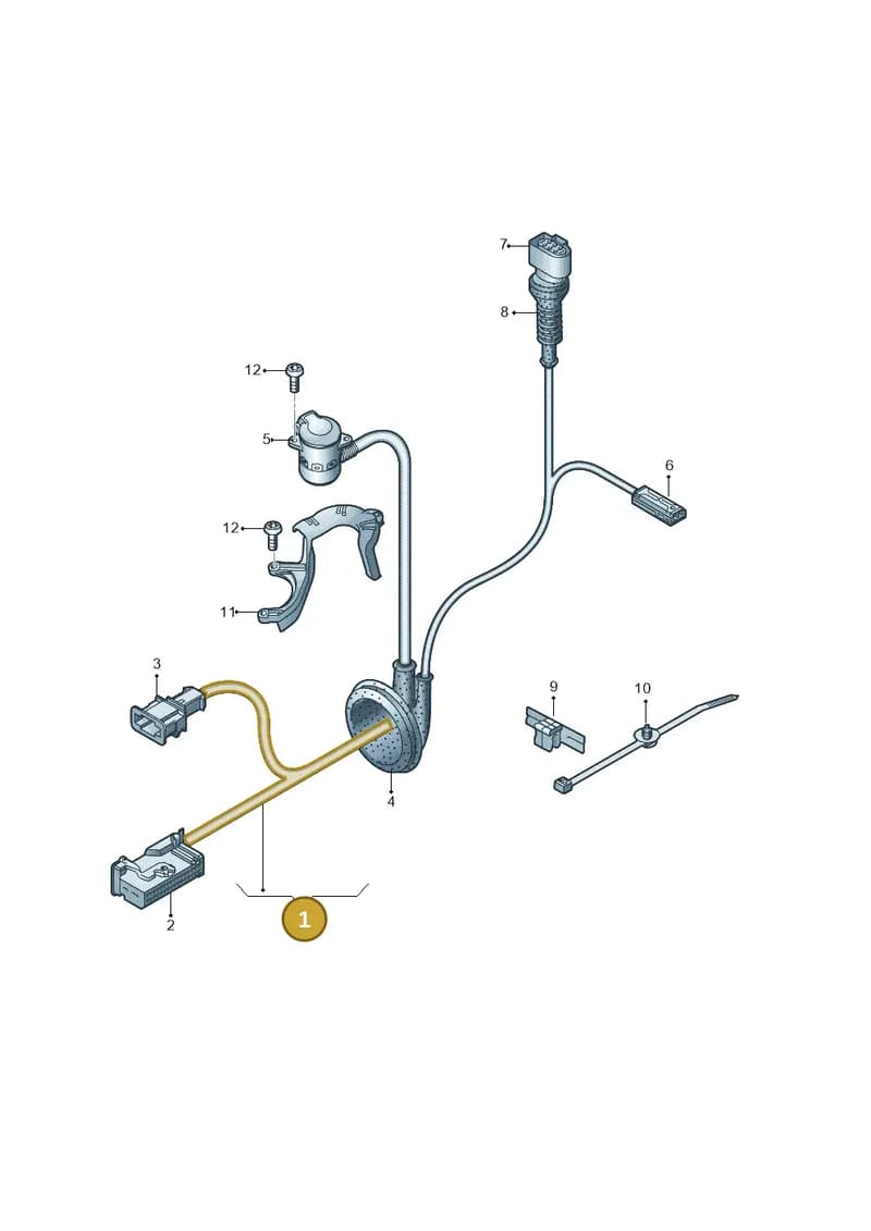 8W0971541E — Audi A5 Sportback (2016-2025) diagram 849972550, position 1