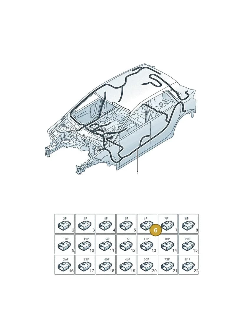 8W0971636E — Volkswagen GOLF             "ZA." (2005-2007) diagram 602971810, position 6
