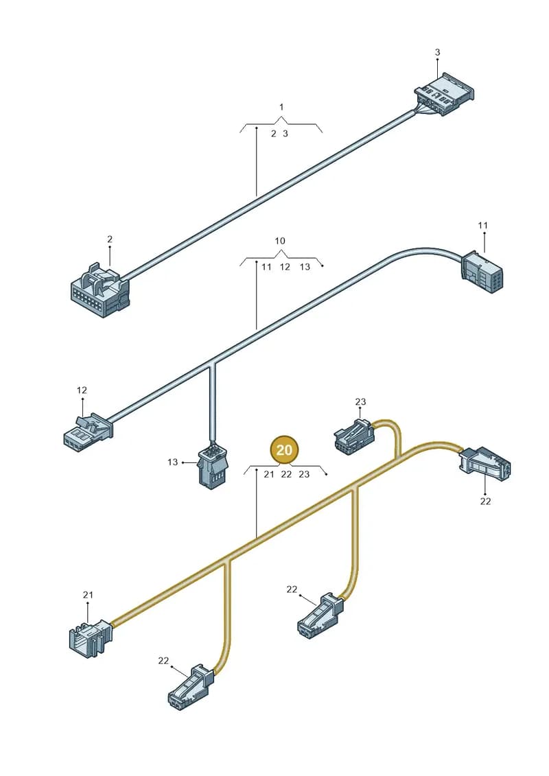 8W0971659B — Audi RS4 Avant (2017-2025) diagram 849972300, position 20