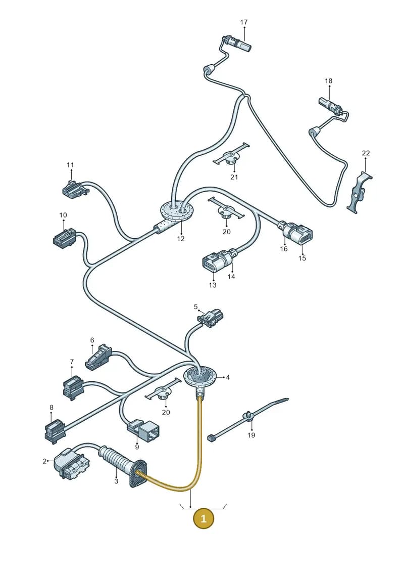 8W0971687BH — Audi A4 (2015-2025) diagram 849972370, position 1