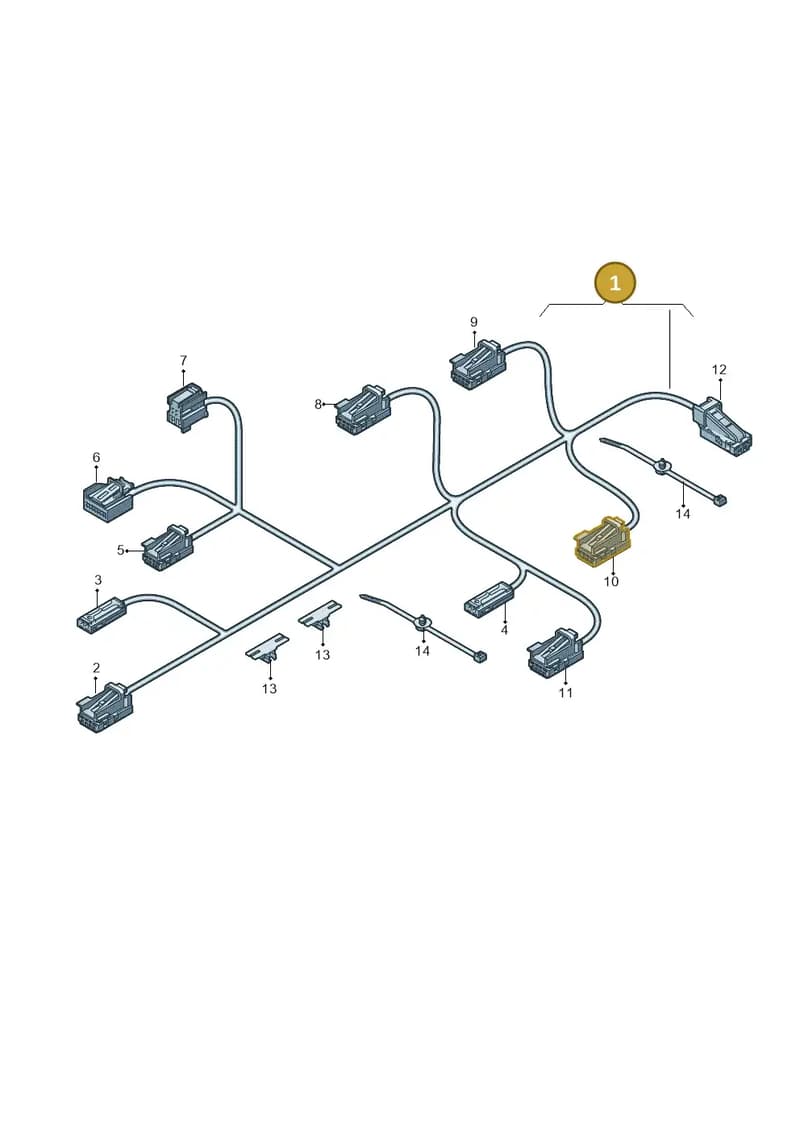 8W0971693AE — Audi RS4 Avant (2017-2025) diagram 849972450, position 1