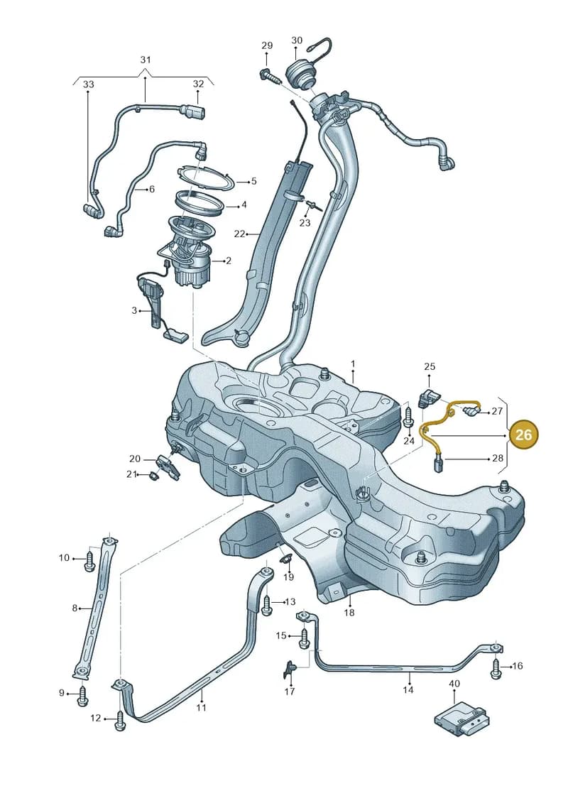 8W0971767G — Audi RS5 Sportback (2017-2025) diagram 847201150, position 26