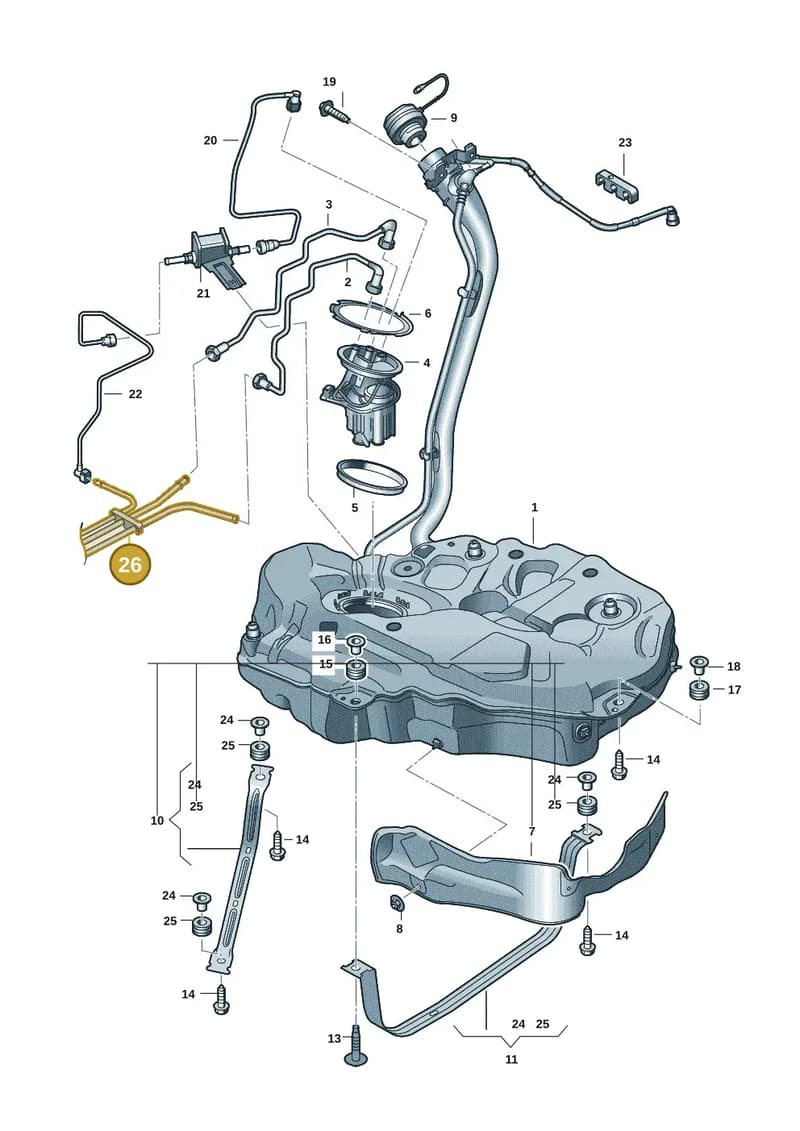 8W0971767G — Audi A5 Cabriolet (2016-2025) diagram 849201000, position 26