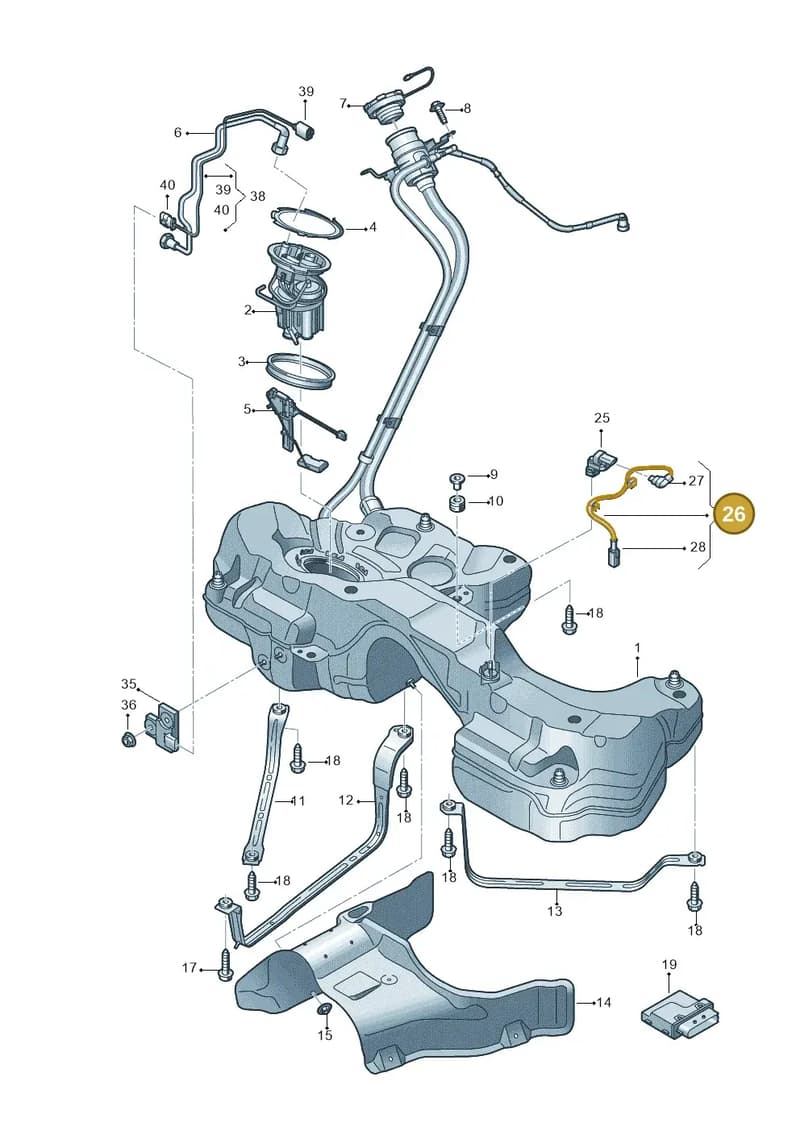 8W0971767G — Audi RS4 Avant (2017-2025) diagram 847201200, position 26