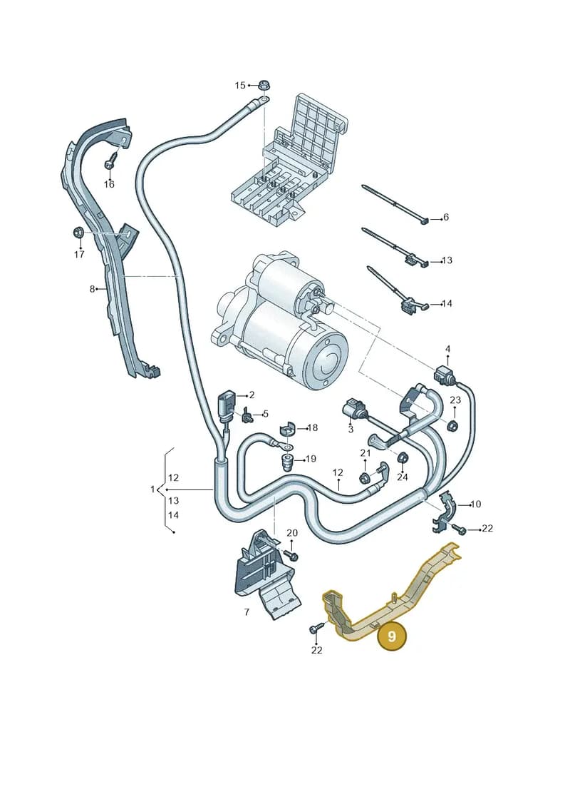 8W0971824AA — Audi Q7 (2015-2025) diagram 859972050, position 9