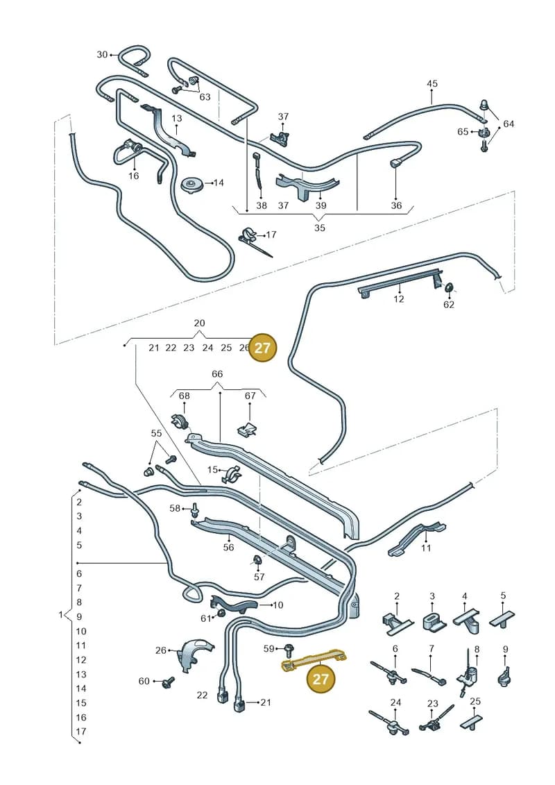 8W0971824BF — Audi Q5 (2016-2025) diagram 896972050, position 27