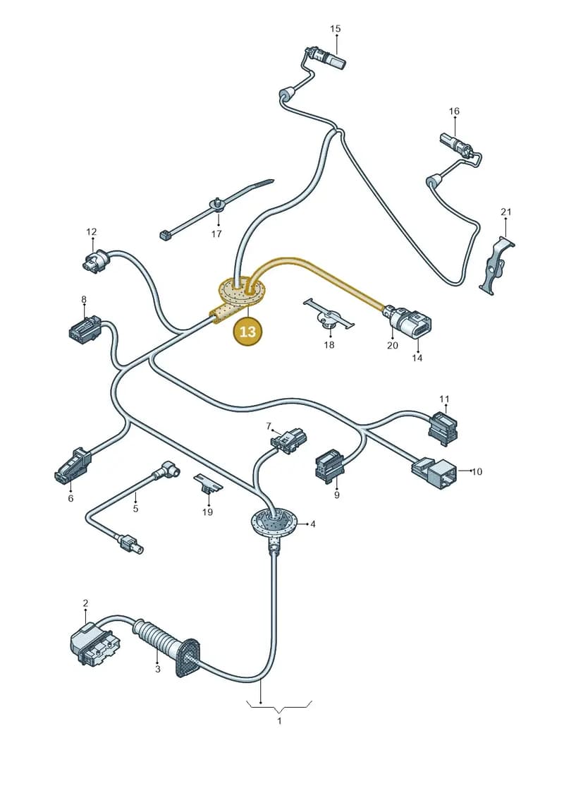 8W0971841 — Audi RS4 Avant (2017-2025) diagram 849972350, position 13