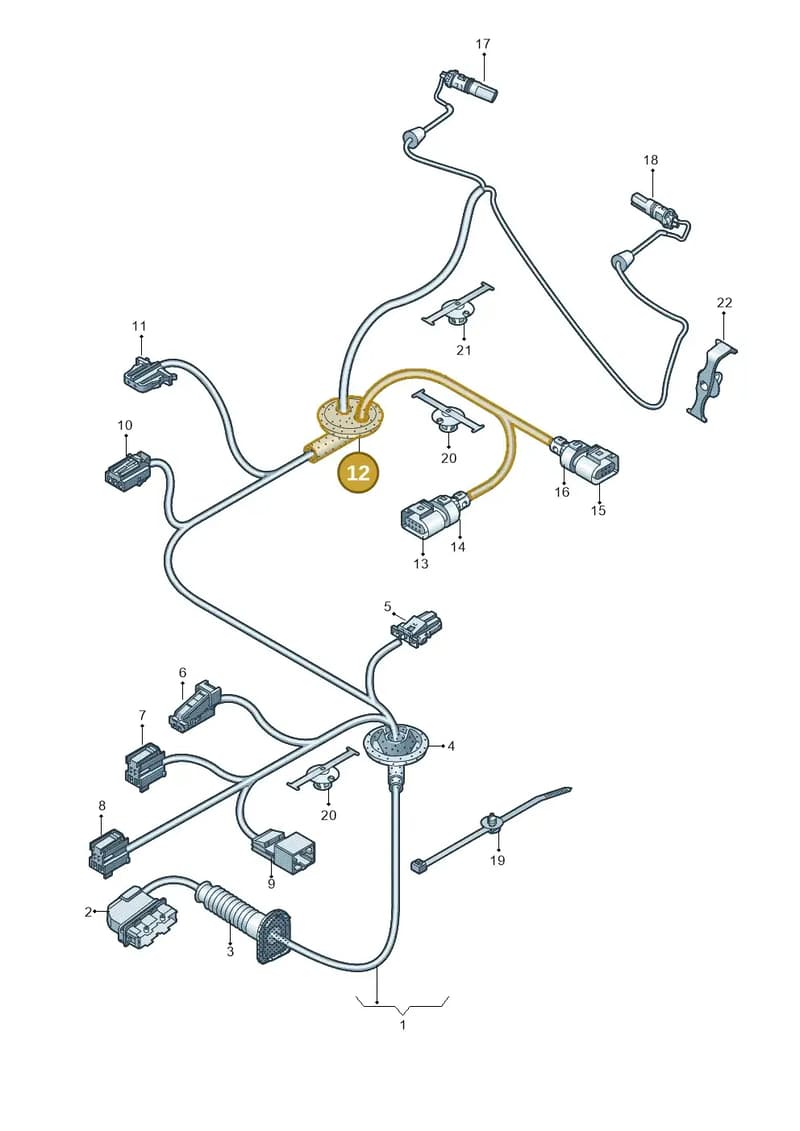 8W0971841 — Audi RS4 Avant (2017-2025) diagram 849972370, position 12