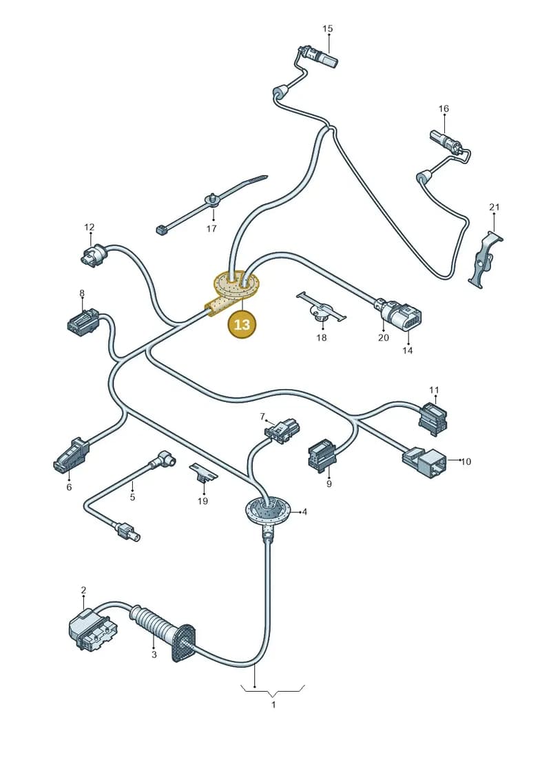 8W0971841 — Audi RS4 Avant (2017-2025) diagram 849972330, position 13