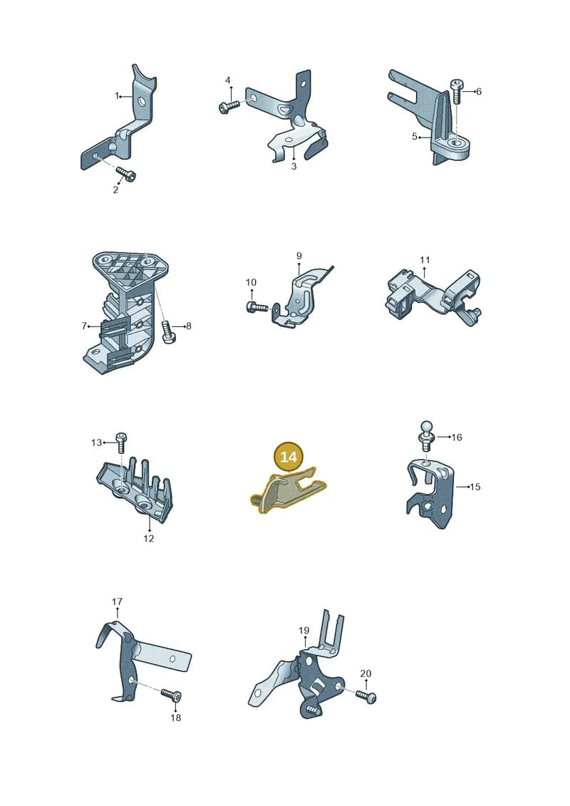 8W0971845AG — Audi A4 (2015-2025) diagram 849971000, position 14