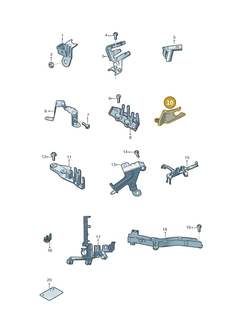 8W0971845AG — Audi A4 (2015-2025) diagram 849971010, position 10