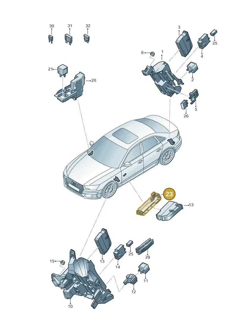 8W0971845G — Audi A4 (2015-2025) diagram 849937000, position 23