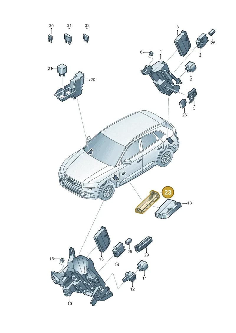 8W0971845G — Audi Q5 (2016-2025) diagram 896937000, position 23