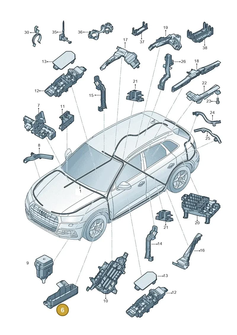 8W0971845G — Audi Q5 (2016-2025) diagram 896971080, position 6