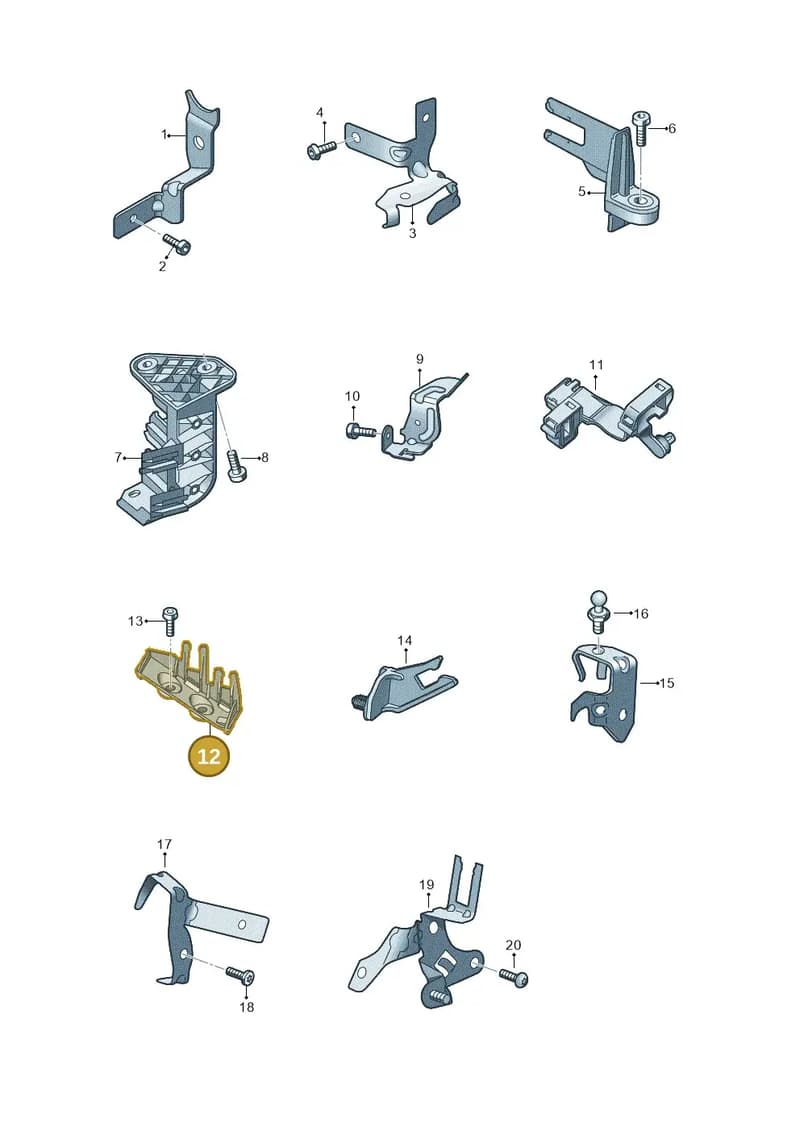 8W0971845H — Audi A4 (2015-2025) diagram 849971000, position 12