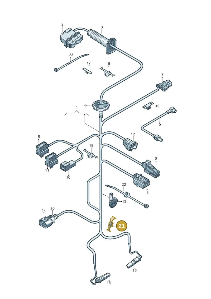 8W0971848A — Audi Q5 (2016-2025) diagram 896972330, position 21