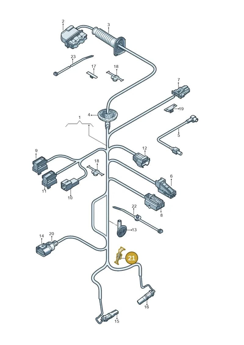 8W0971848A — Audi Q5 (2016-2025) diagram 896972350, position 21