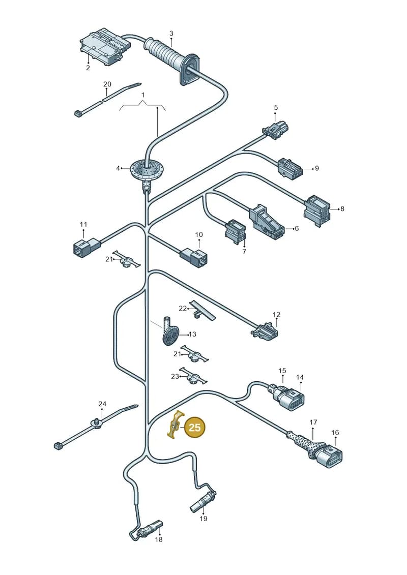 8W0971848A — Audi Q5 (2016-2025) diagram 896972370, position 25