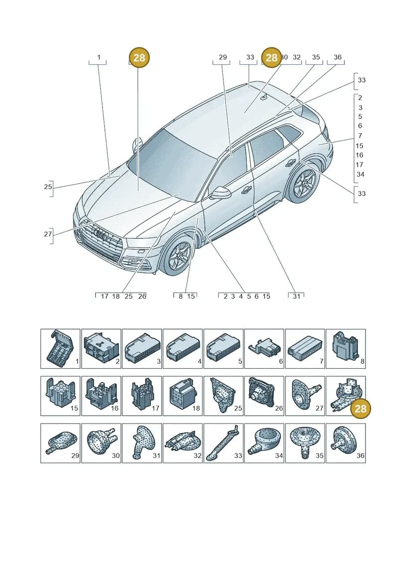 8W0971871Q — Audi Q5 (2016-2025) diagram 896971780, position 28