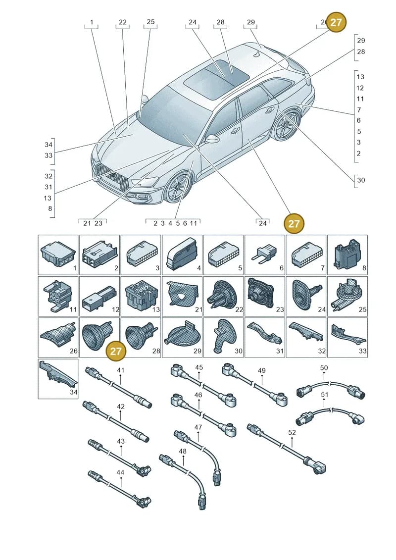 8W0971871Q — Audi RS4 Avant (2017-2025) diagram 438971810, position 27