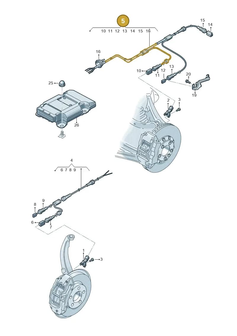 8W0972254 — Audi A4 (2015-2025) diagram 849927000, position 5