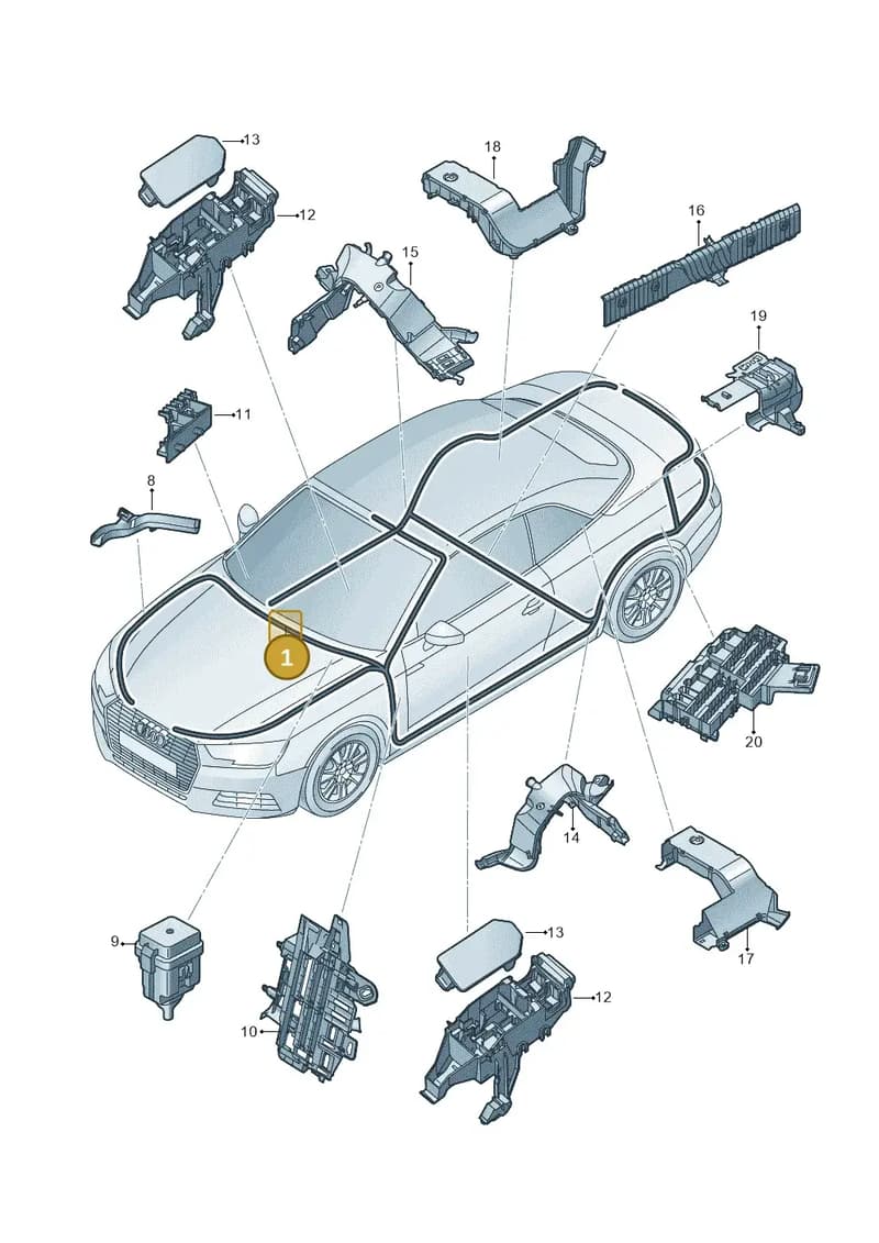 8W0972266 — Audi A5 Cabriolet (2016-2025) diagram 848971800, position 1