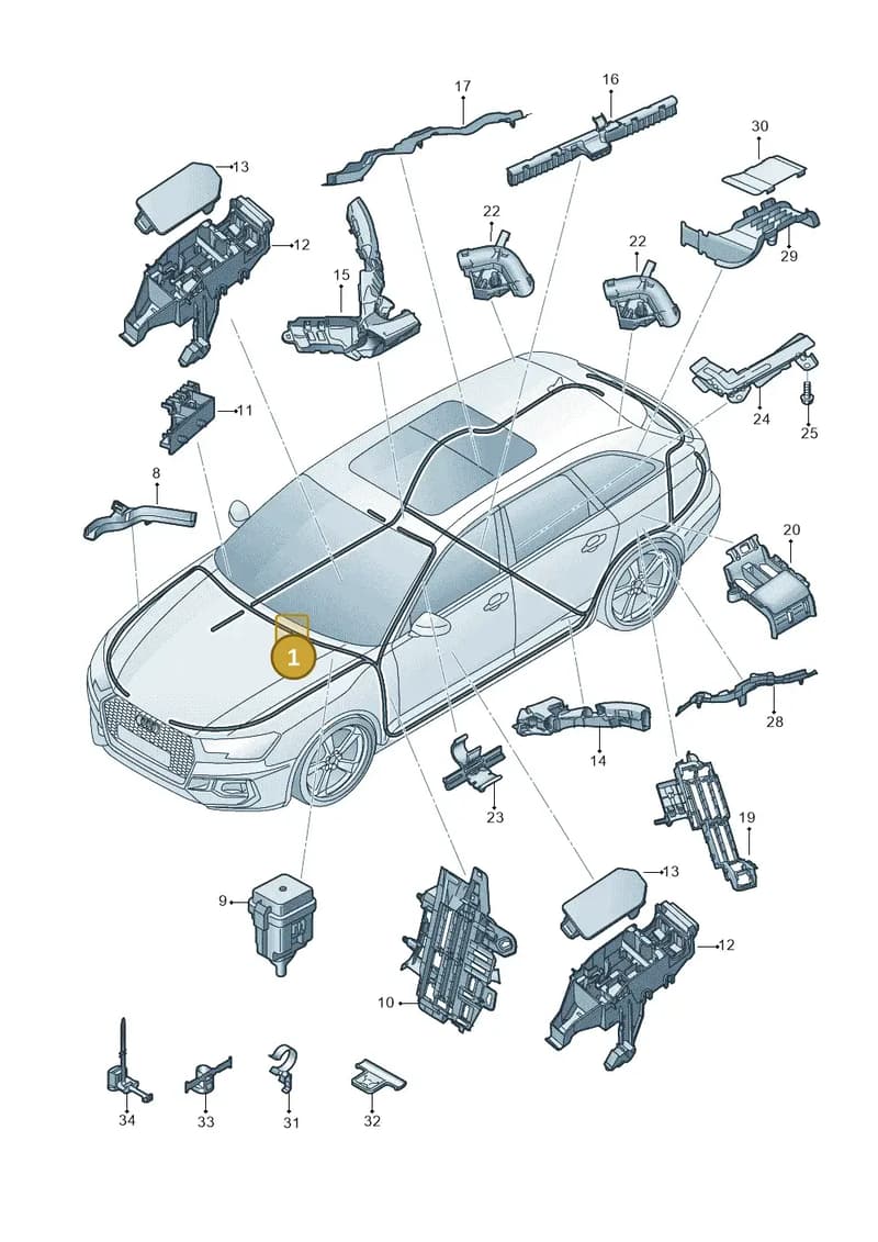 8W0972266 — Audi RS4 Avant (2017-2025) diagram 438971080, position 1