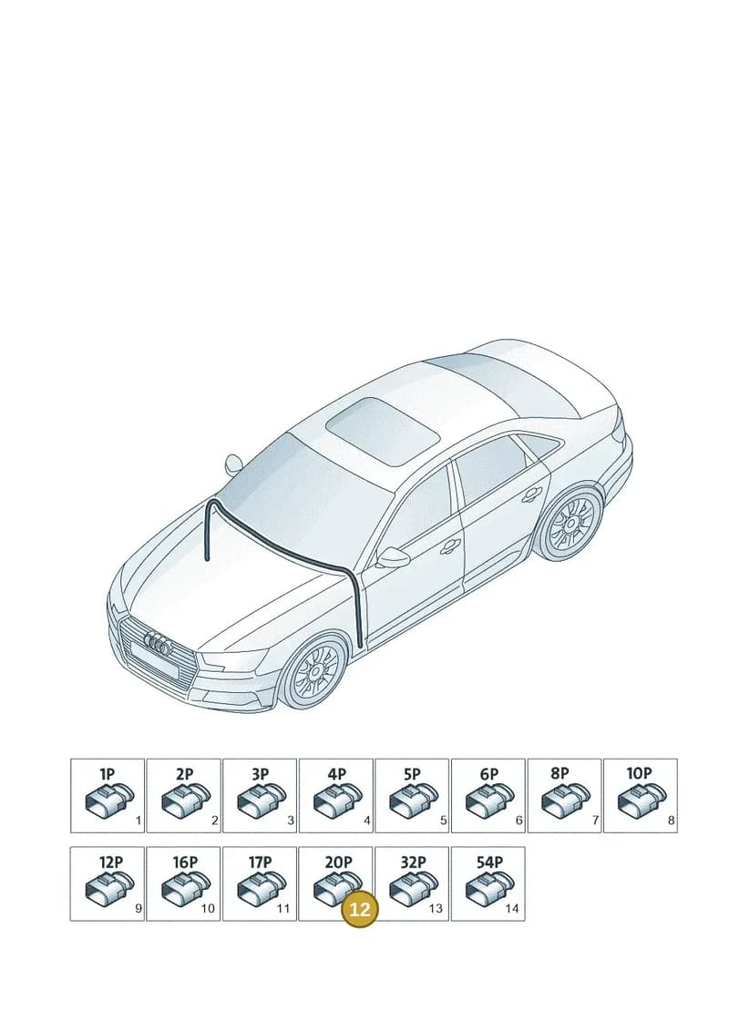 8W0973050 — Audi A4L 2.0 (2016-) diagram 849971910, position 12