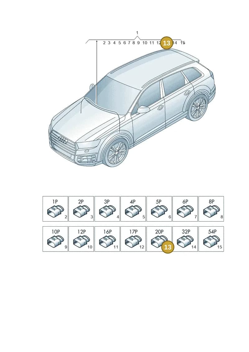 8W0973050 — Audi Q7 (2015-2025) diagram 859971900, position 13