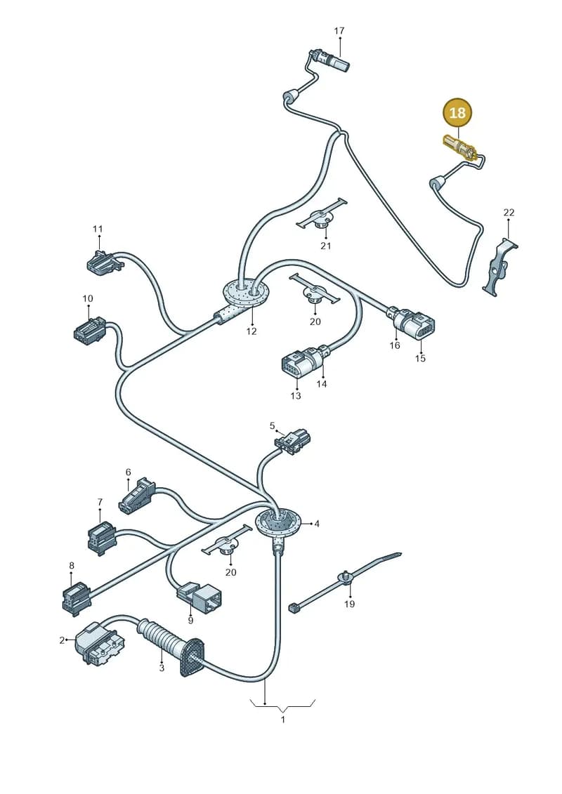 8W0973732B — Audi RS4 Avant (2017-2025) diagram 849972370, position 18