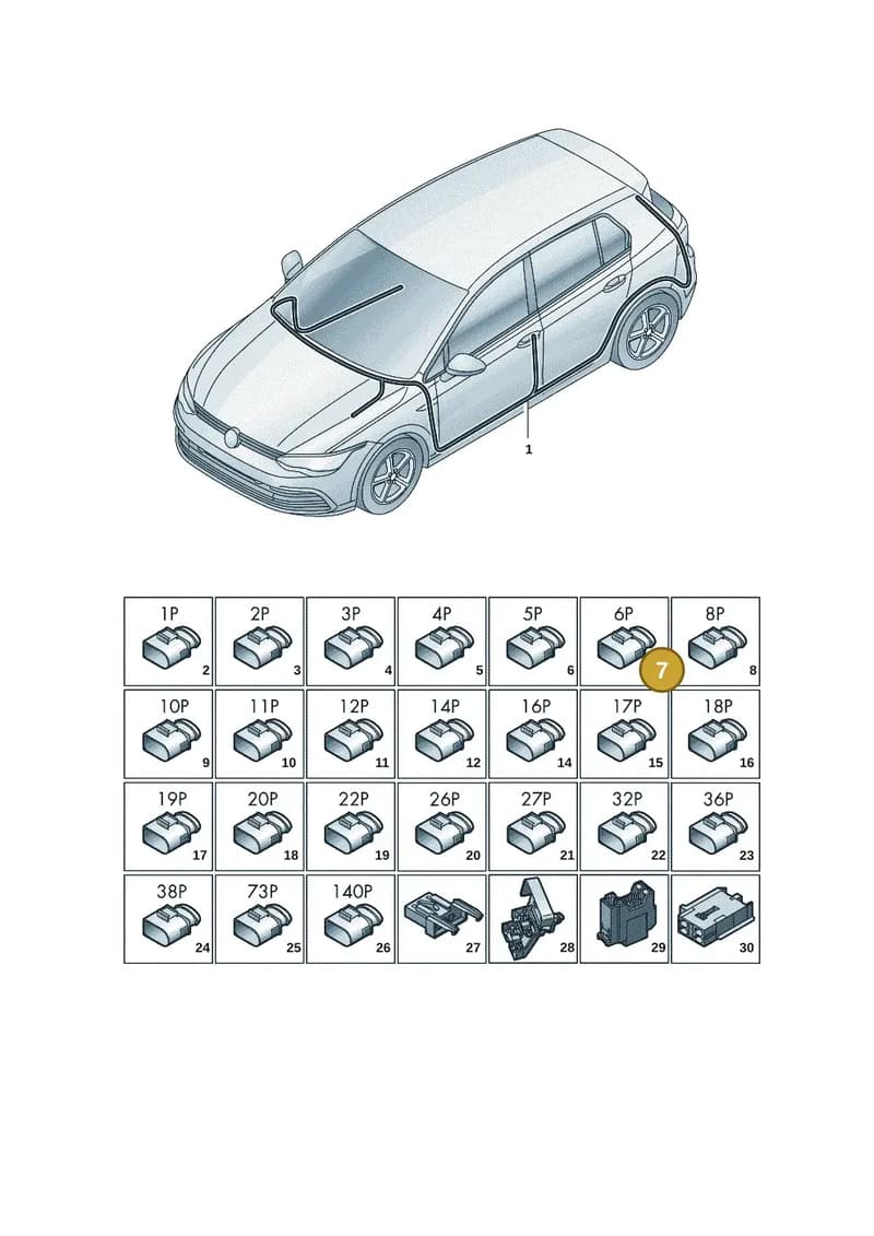 8W0973736B — SEAT CUPRA Formentor (2020-) diagram 5h0971090, position 7