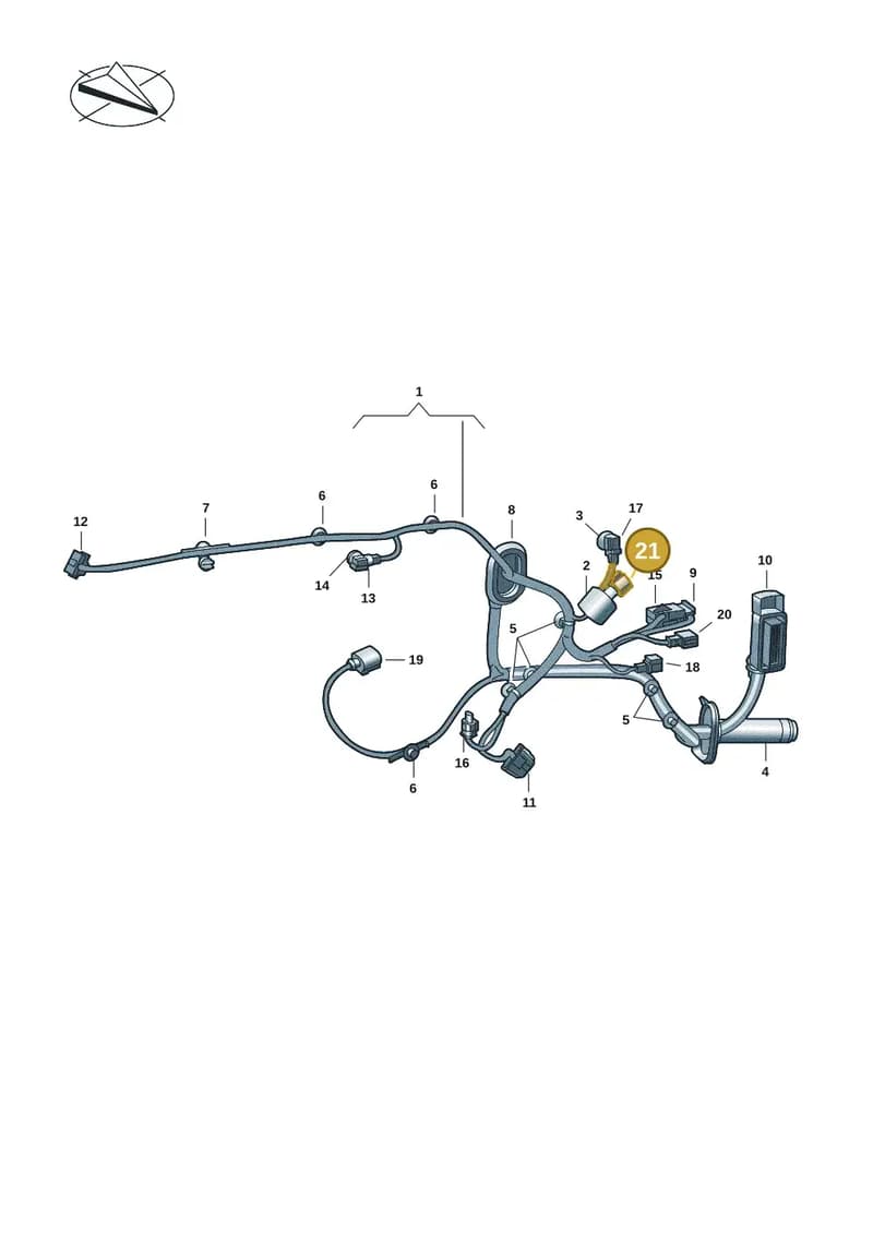 8W0973736D — Volkswagen Multivan (2021-2025) diagram 7t0972300, position 21