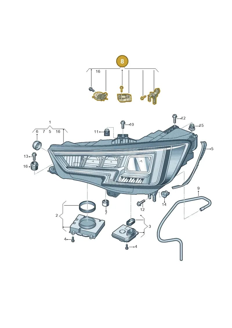 8W0998121 — Audi RS4 Avant (2017-2025) diagram 849941100, position 8