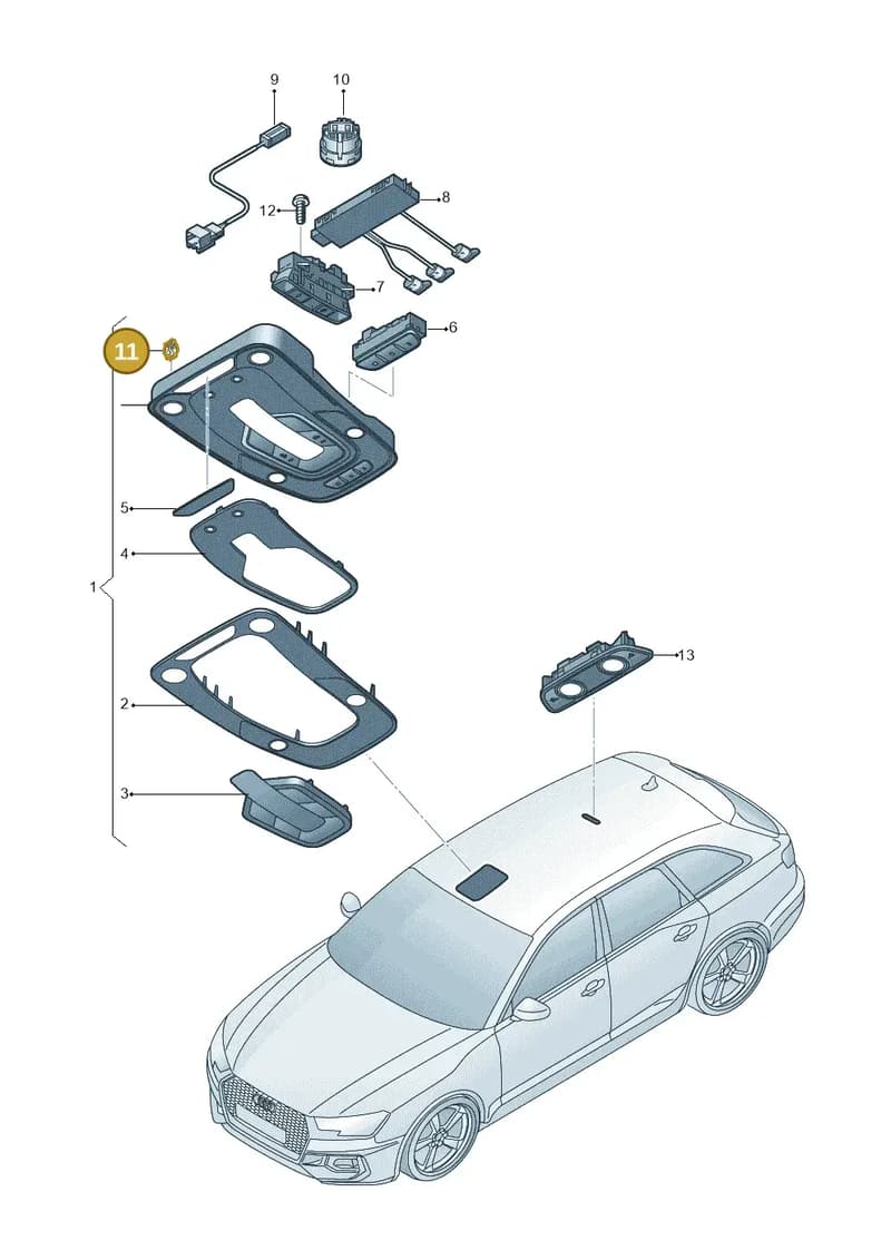 8W0998135 — Audi RS4 Avant (2017-2025) diagram 438947000, position 11