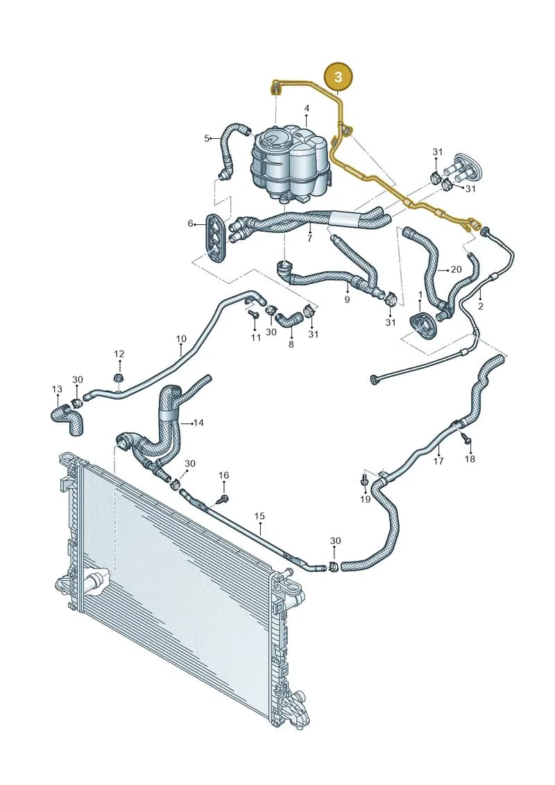 8W1121081BF — Audi A5 Sportback (2016-2025) diagram 849121107, position 3