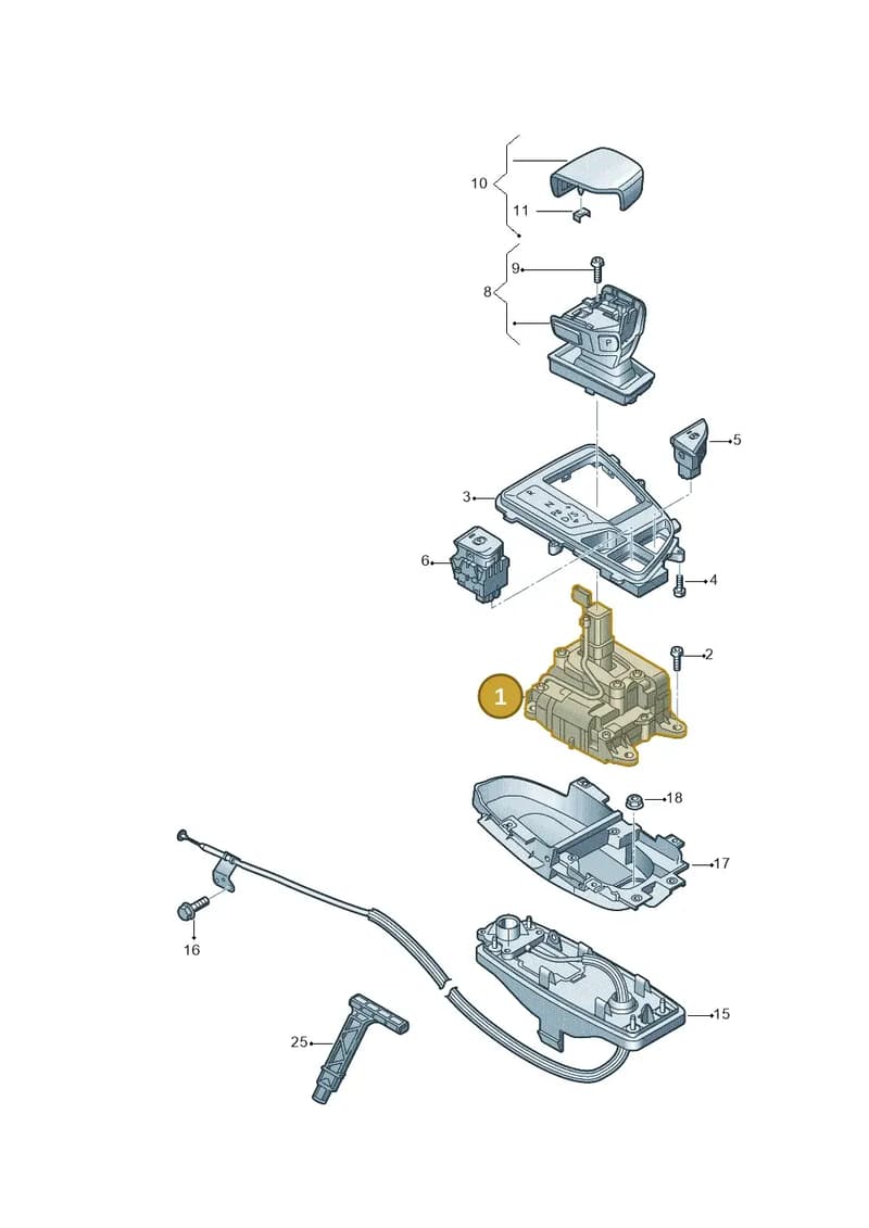 8W1713041P — Audi RS4 Avant (2017-2025) diagram 849713100, position 1
