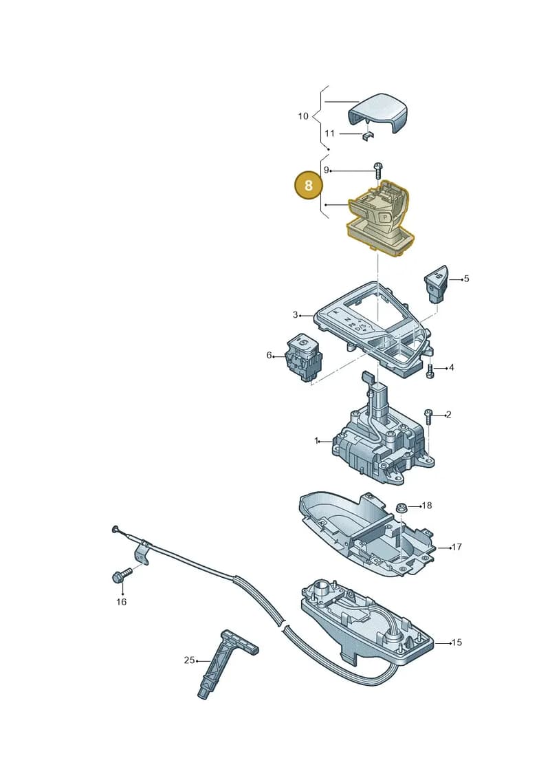 8W1713140ENTX — Audi A5 Sportback (2016-2025) diagram 849713100, position 8