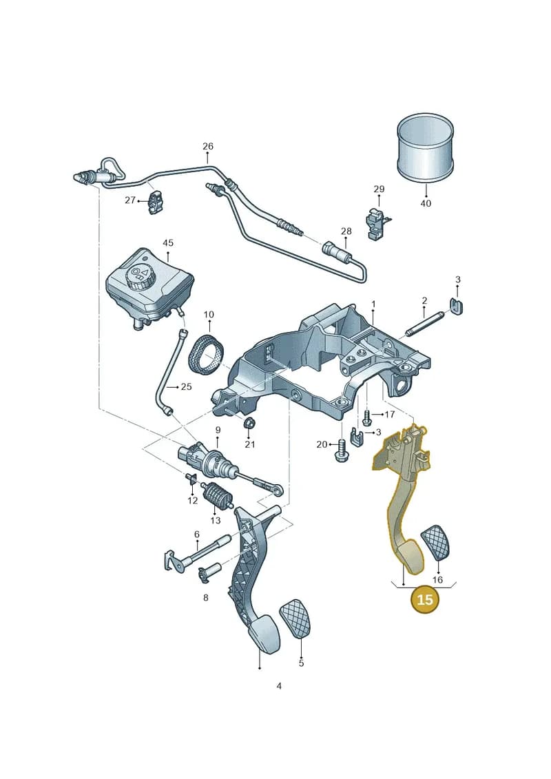 8W1721140C — Audi A5 Cabriolet (2016-2025) diagram 848721250, position 15