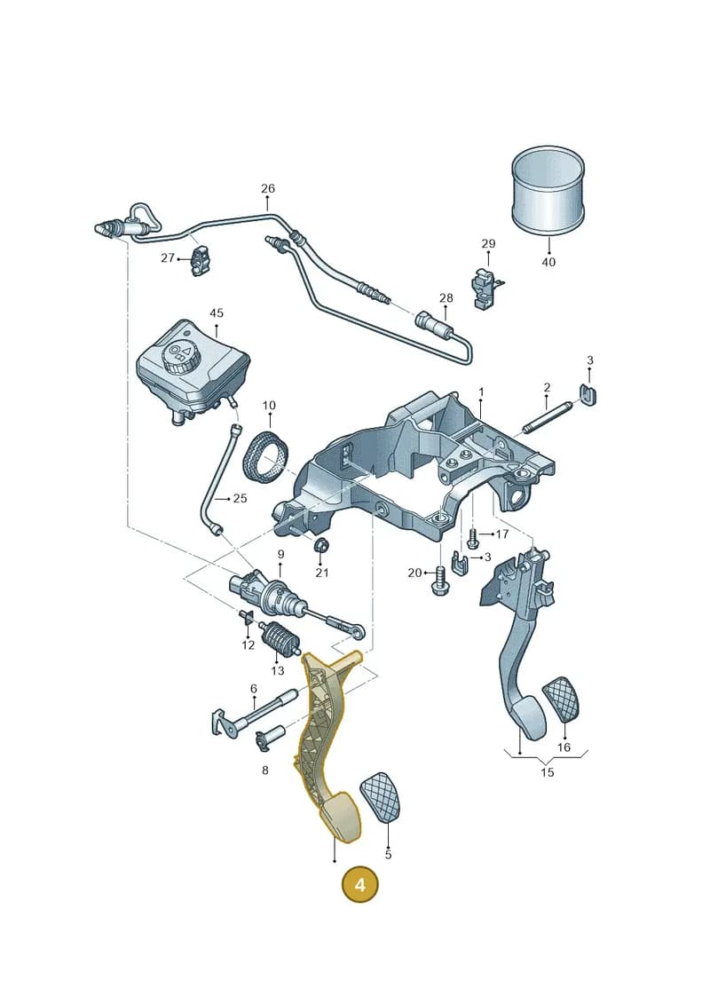 8W1721316D — Audi A5 Cabriolet (2016-2025) diagram 848721250, position 4
