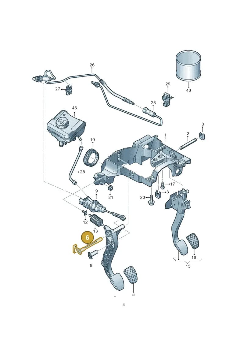 8W1721325 — Audi A5 Cabriolet (2016-2025) diagram 848721250, position 6