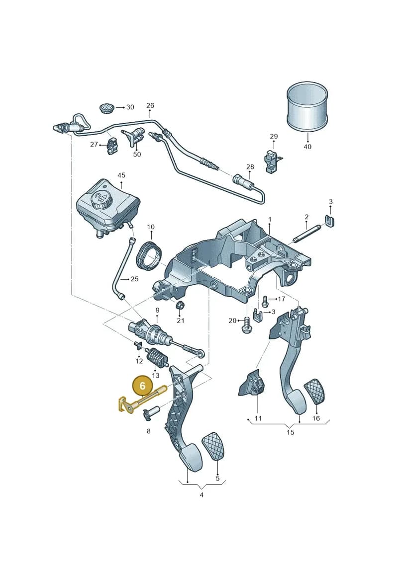 8W1721325 — Audi A5 Sportback (2016-2025) diagram 849721250, position 6